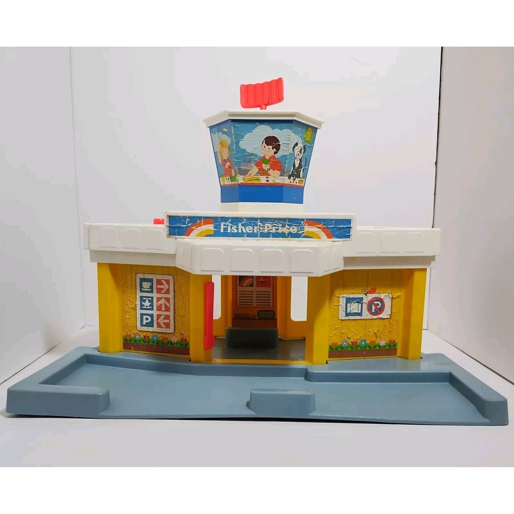 Vintage Fisher Price Little People Play Family Airport Included Airport Only